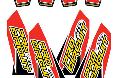 Pro Circuit T-6 Wrap/end Cap Decals Crf Replacement Muffler Stickers - Offroad Collection