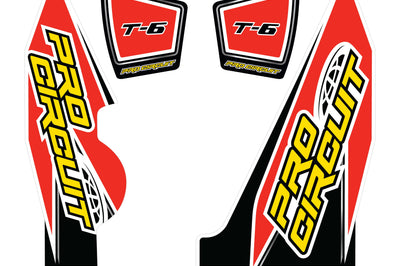 Pro Circuit T-6 Wrap/end Cap Decals Yz250f Replacement Muffler Stickers - Offroad Collection