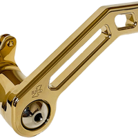 Pro One T-rex Shorty Brake Arm Gold `14-22 Touring - Black - Harddrive Products