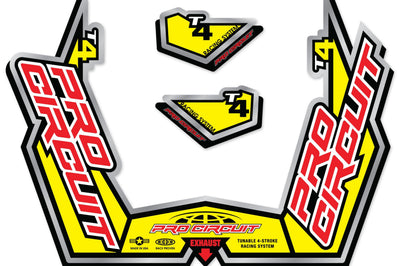 Pro Circuit T4-gp Sticker Kit Replacement Muffler Stickers - Offroad Collection