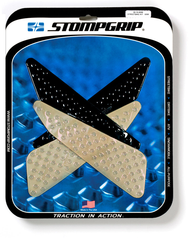 Stompgrip Tank Pad Kit Volcano Clear/black - Street Collection