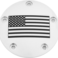 Custom Engraving Tc Timer Cover American Flag Chrome - Harddrive Products