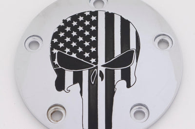 Custom Engraving Tc Timer Cover Punisher Chrome - Harddrive Products