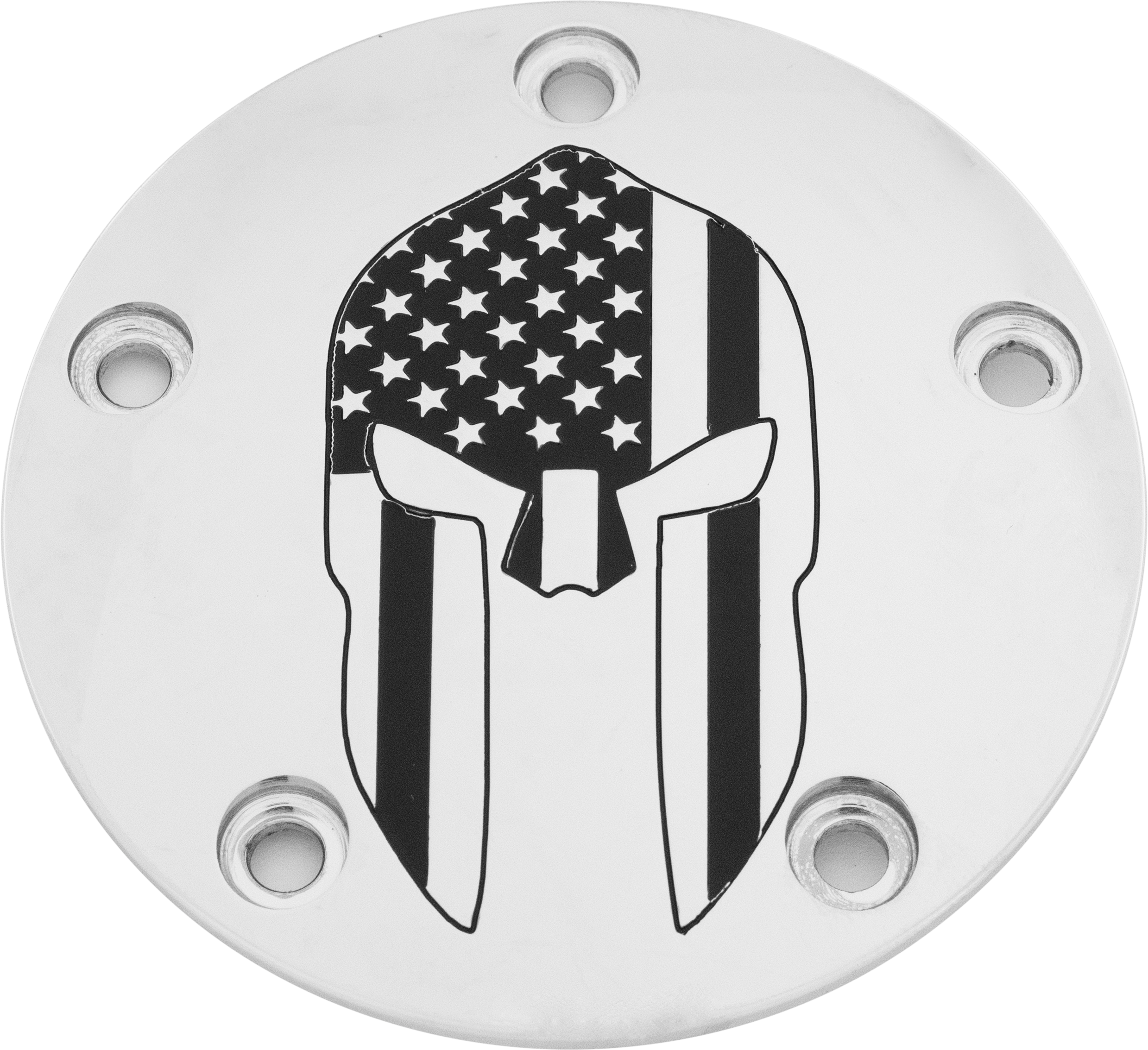 Custom Engraving Tc Timer Cover Spartan Chrome - Harddrive Products