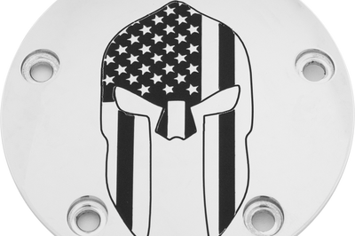 Custom Engraving Tc Timer Cover Spartan Chrome - Harddrive Products