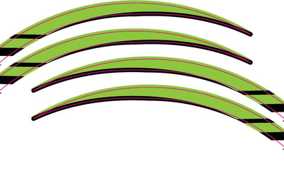 D-cor Team Kawasaki Rim Decal Kit - Offroad Collection