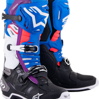 Alpinestars Tech 10 Supervented Boots Night Nvy/wht/rainbow Sz 14 - White / US - Apparel Collection