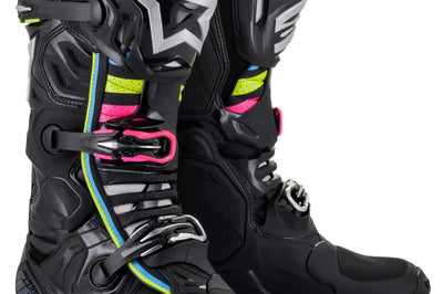 Alpinestars Tech 10 Supervented Boots Night Nvy/wht/rainbow Sz 14 - Black / US 09 - Apparel Collection