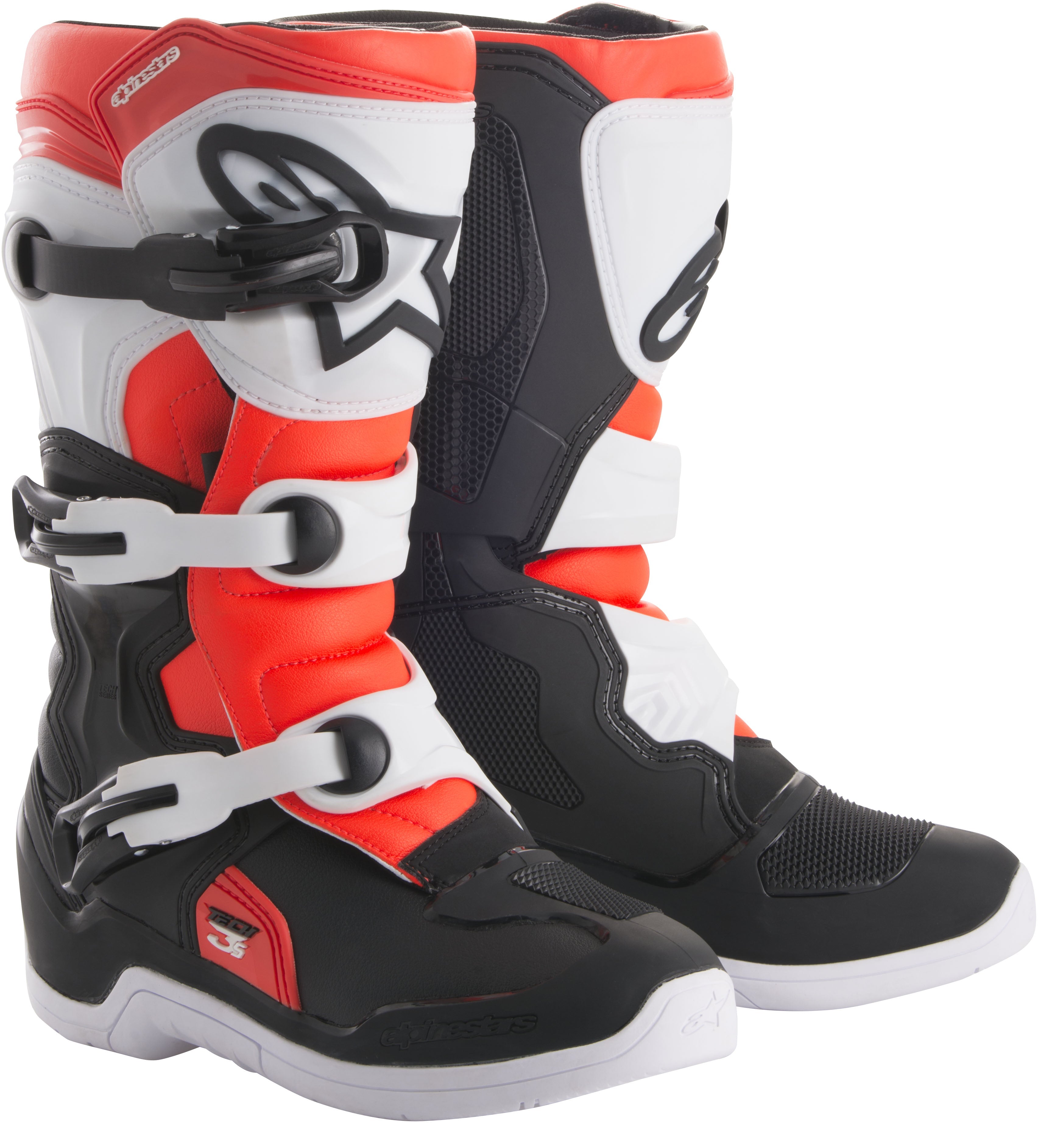 ALPINESTARS Tech 3s Boots Black/White/Red Sz 04 - Footwear