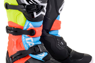 ALPINESTARS Tech 3s Youth Boots Blk/Ylw Fluo/Red Fluo Sz 03 - Footwear
