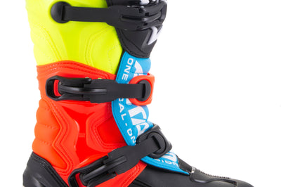 ALPINESTARS Tech 3s Youth Boots Blk/Ylw Fluo/Red Fluo Sz 04 - Footwear