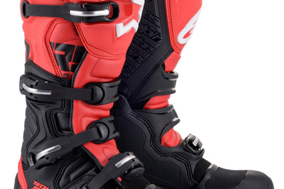 Alpinestars Tech 5 Boots Bt Rd/dk Rd/alpine Blu Sz 16 - Black/Red / US 11 - Apparel Collection