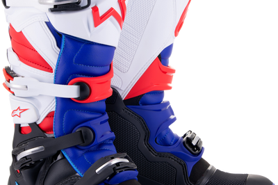 Alpinestars Tech 7 Boots Double Purple/wht Sz 9 Black/Blue/Red/White / US 16 Apparel Collection