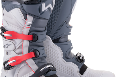 ALPINESTARS Tech 7 Enduro Boots Lt Grey/Drk Grey/Bt Rd Sz 9 - Footwear