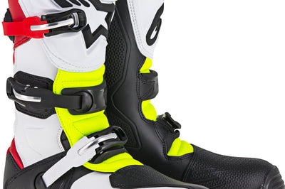 Alpinestars Tech T Boots Bright Red/black/white Sz 13 - White/Red/Yellow / US 05