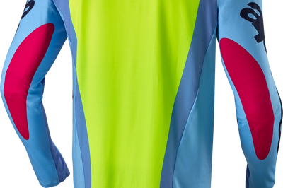 Alpinestars Techstar Ocuri Jersey Lt Blue/ylw Fluo/red Berry Xl - Apparel Collection