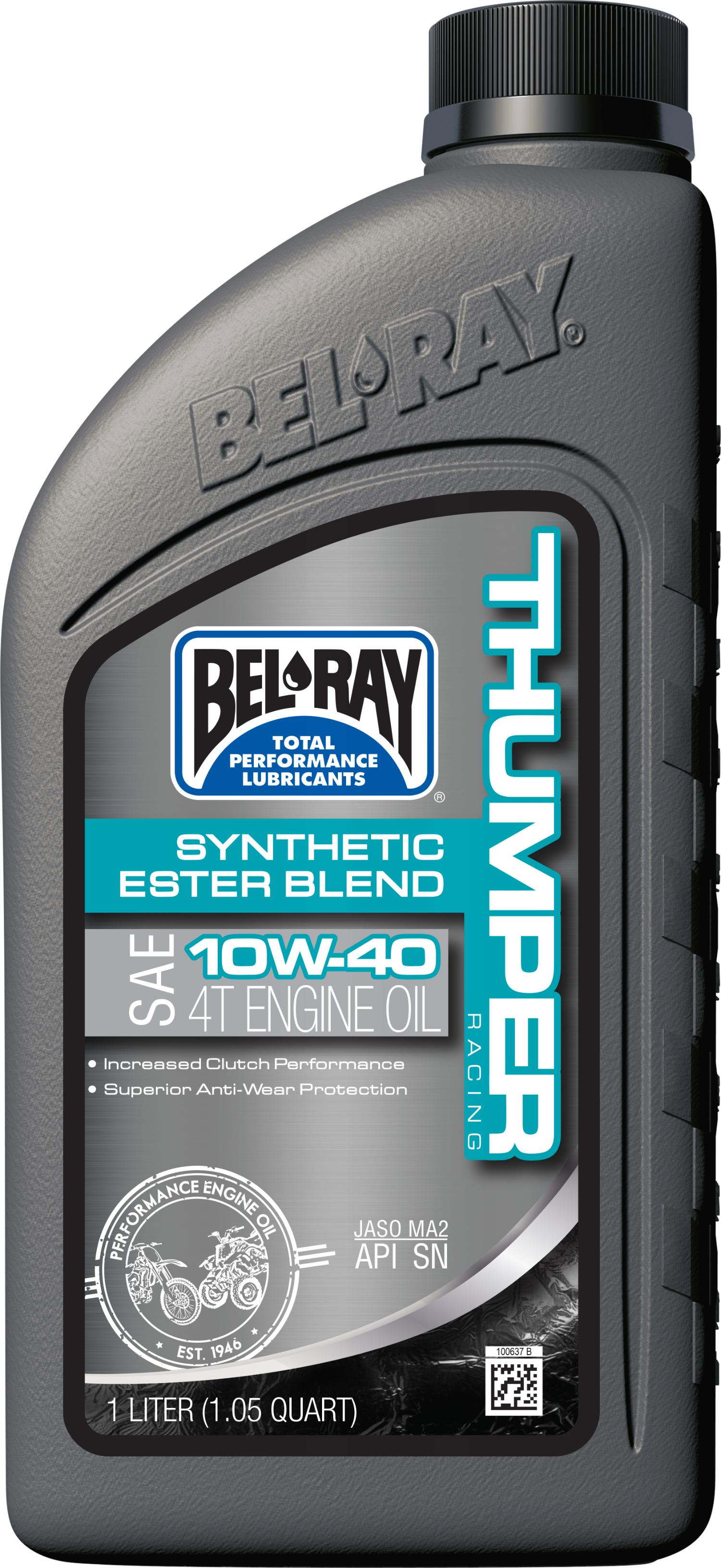 Bel-ray Thumper Synthetic Ester Blend 4t Engine Oil 10w-40 1l - Tires & Wheels