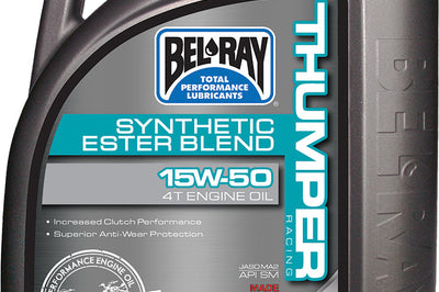 Bel-ray Thumper Synthetic Ester Blend 4t Engine Oil 15w-50 4l - Tires & Wheels