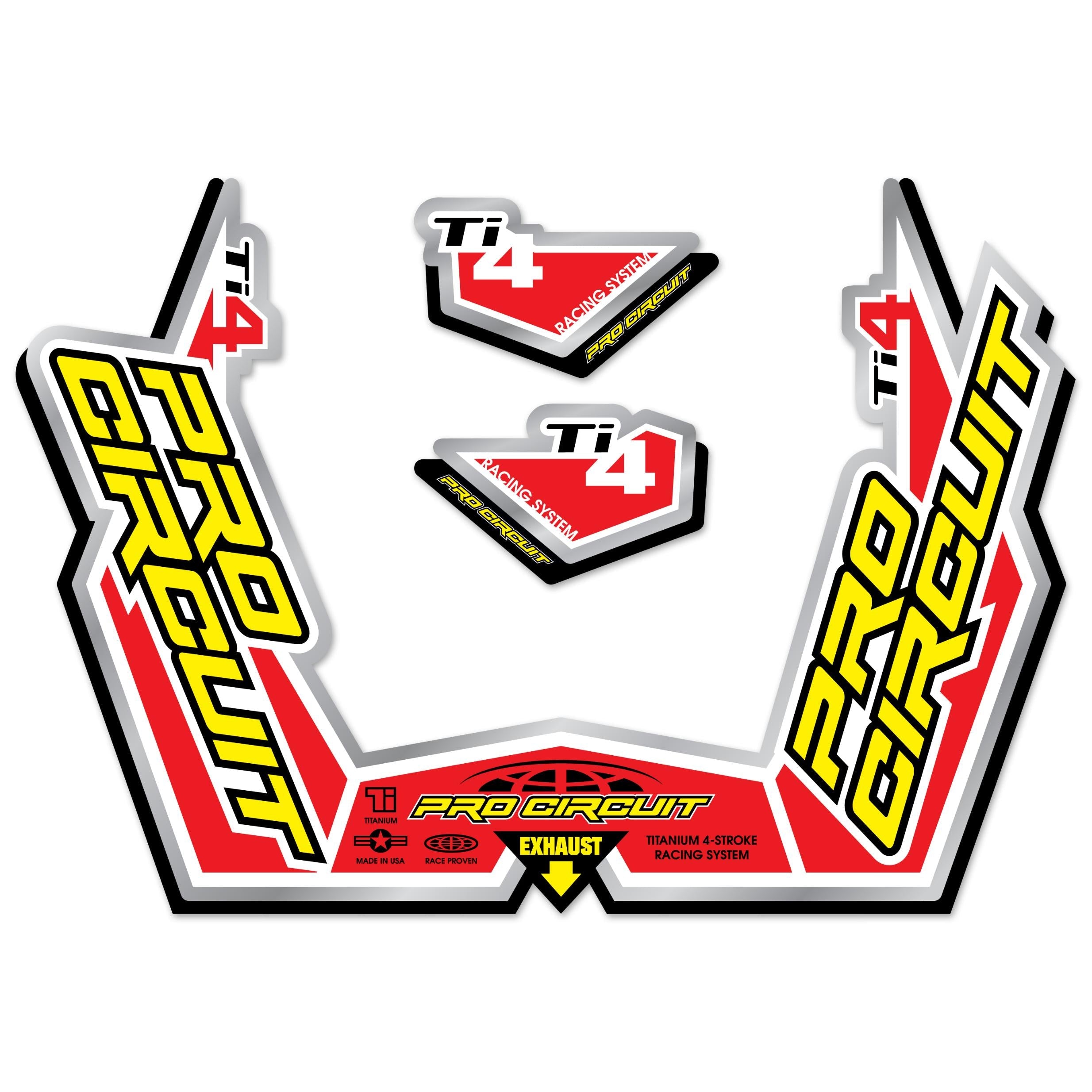 Pro Circuit Ti-4gp Sticker Kit Replacement Muffler Stickers - Offroad Collection