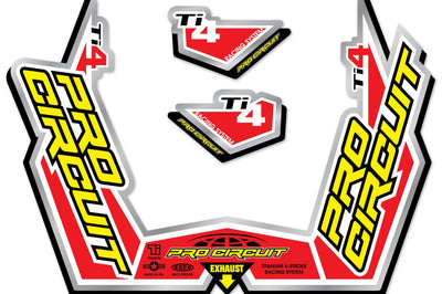 Pro Circuit Ti-4gp Sticker Kit Replacement Muffler Stickers - Offroad Collection