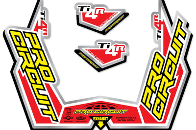 Pro Circuit Ti-4r Sticker Kit Replacement Muffler Stickers - Offroad Collection