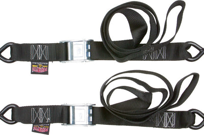 Powertye Tie-down Cam S-hook 1.5’’x5.5’ Orange Pair - Black - Watercraft Collection