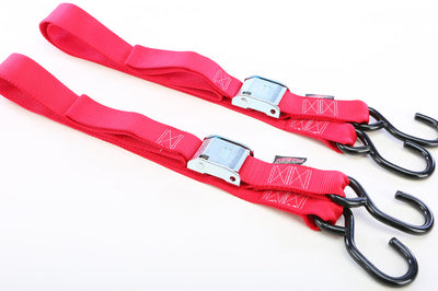 Powertye Tie-down Cam S-hook 1.5’’x5.5’ Orange Pair - Red - Watercraft Collection