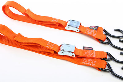 Powertye Tie-down Cam S-hook 1.5’’x5.5’ Orange Pair - Watercraft Collection