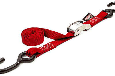 Powertye Tie-down Cam S-hook 1’’x144’’ Black Each - Red - Watercraft Collection