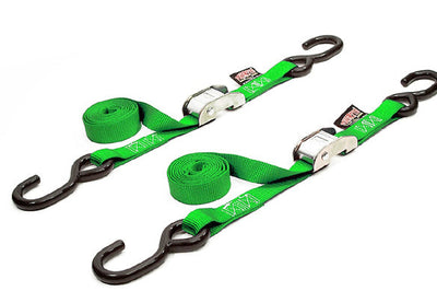 Powertye Tie-down Cam S-hook 1’’x5.5’ Blue Pair - Green - Watercraft Collection