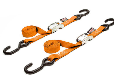 Powertye Tie-down Cam S-hook 1’’x5.5’ Blue Pair - Orange - Watercraft Collection