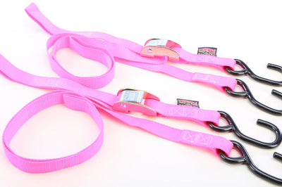 Powertye Tie-down Cam S-hook 1’’x5.5’ Blue Pair - Pink - Watercraft Collection