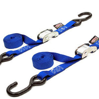 Powertye Tie-down Cam S-hook 1’’x5.5’ Blue Pair - Black - Watercraft Collection