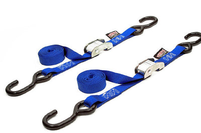 Powertye Tie-down Cam S-hook 1’’x5.5’ Blue Pair - Watercraft Collection
