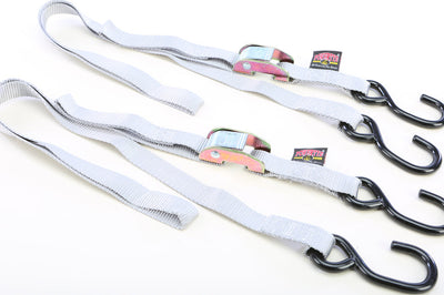 Powertye Tie-down Cam S-hook 1’’x5.5’ Silver Pair - Watercraft Collection