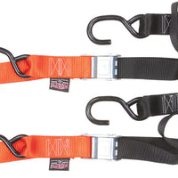 Powertye Tie-down Cam S-hook Soft-tye 1.5’’x6’ Black/orange Pair - Black/Black - Watercraft Collection