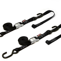 Powertye Tie-down Cam S-hook Soft-tye 1’’x6’ Black/blue Pair - Black/Green - Watercraft Collection