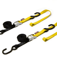 Powertye Tie-down Cam S-hook Soft-tye 1’’x6’ Black/blue Pair - Black/Green - Watercraft Collection