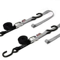 Powertye Tie-down Cam S-hook Soft-tye 1’’x6’ Black/blue Pair - Black/Green - Watercraft Collection