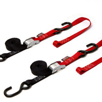 Powertye Tie-down Cam S-hook Soft-tye 1’’x6’ Black/blue Pair - Black/Green - Watercraft Collection