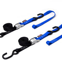 Powertye Tie-down Cam S-hook Soft-tye 1’’x6’ Black/blue Pair - Black/Green - Watercraft Collection
