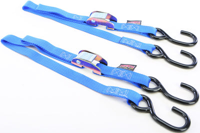 Powertye Tie-down Cam S-hook Watercraft 1’’x3’ Blue Pair - Collection