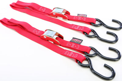 Powertye Tie-down Cam S-hook Watercraft 1’’x3’ Blue Pair - Red - Collection