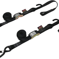 Powertye Tie-down Cam Sec Hook Soft-tye 1.5’’x6’ Black/orange Pair - Black/Red - Tires & Wheels