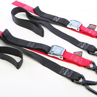 Powertye Tie-down Cam Sec Hook Soft-tye 1.5’’x6’ Black/orange Pair - Black/Red - Tires & Wheels