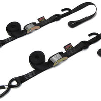 Powertye Tie-down Cam Sec Hook Soft-tye 1’’x6’ Black/black Pair - Watercraft Collection