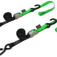 Powertye Tie-down Cam Sec Hook Soft-tye 1’’x6’ Black/orange Pair - Red - Watercraft Collection