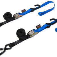 Powertye Tie-down Cam Sec Hook Soft-tye 1’’x6’ Black/orange Pair - Red - Watercraft Collection