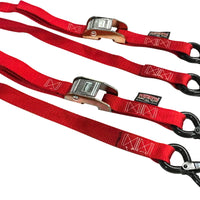 Powertye Tie-down Cam Sec Hook Watercra Watercraft 1’’x3’ Red Pair - Black - Collection
