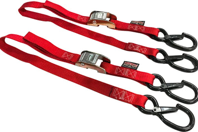 Powertye Tie-down Cam Sec Hook Watercra Watercraft 1’’x3’ Red Pair - Collection